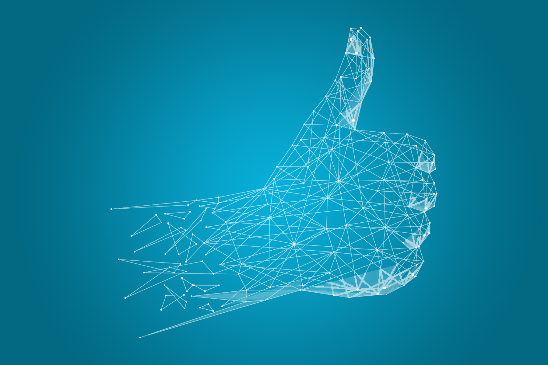 Thumbs up blue